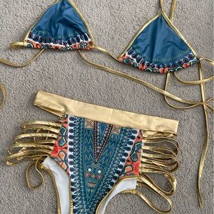 African print two piece